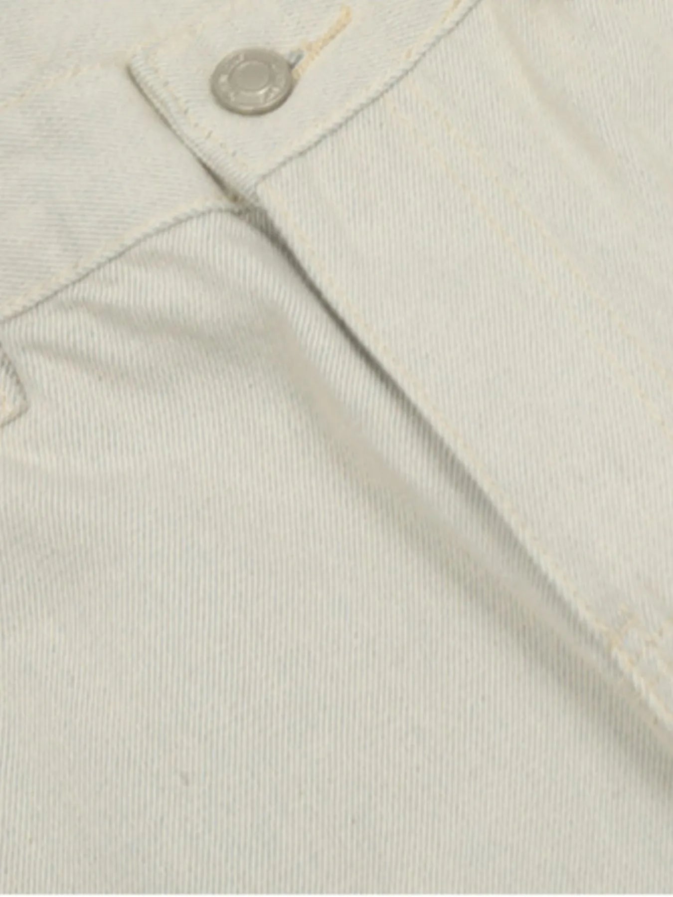 Men's White Distressed Wash Straight Leg Jeans waist view
