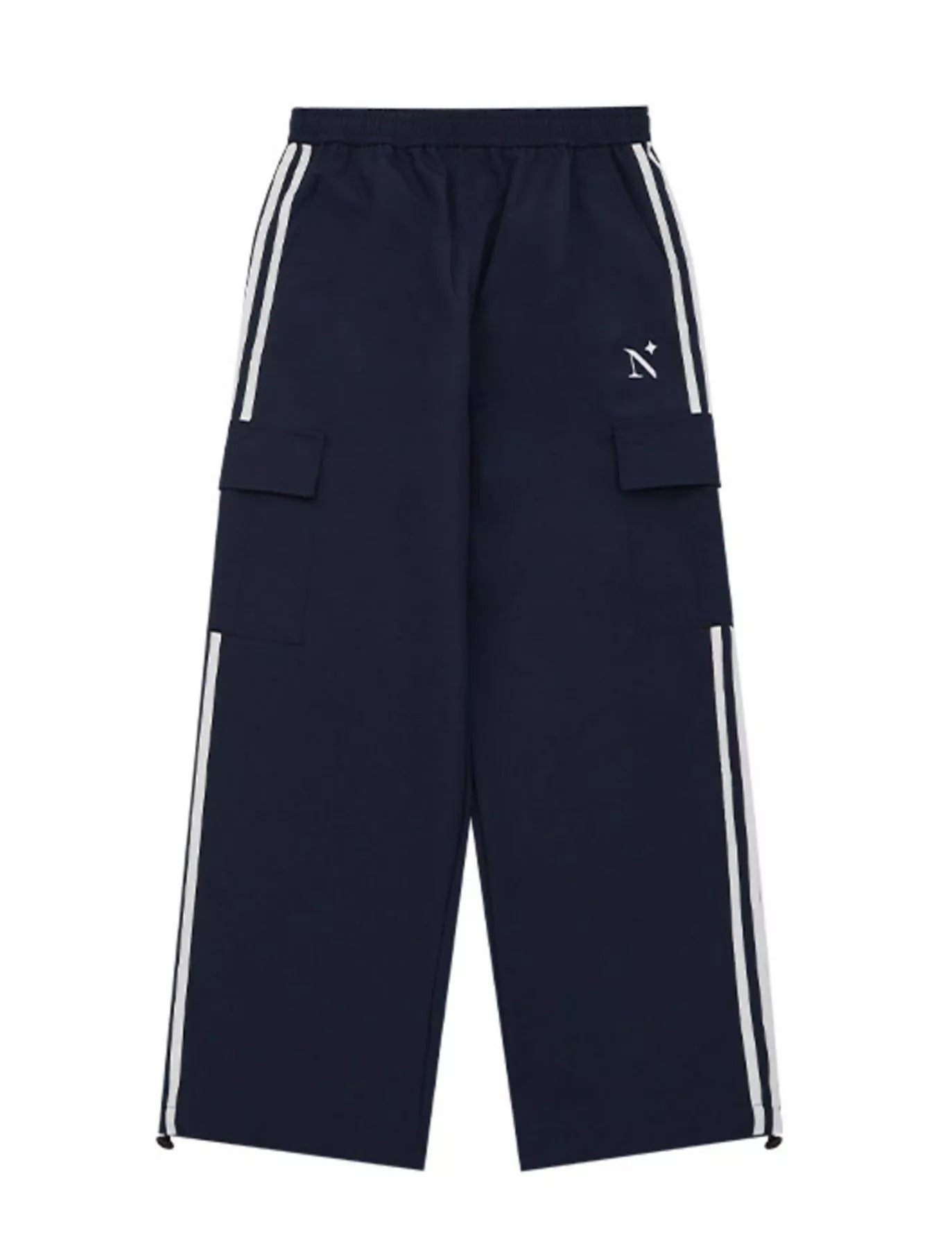 Royal blue Men's Side Striped Cargo Pants front view