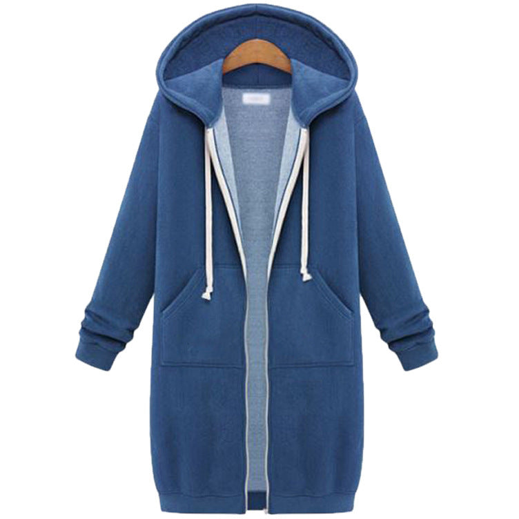 Cozy Hooded Fleece Jacket: Long-Sleeve Layering Essential in Vibrant Hues