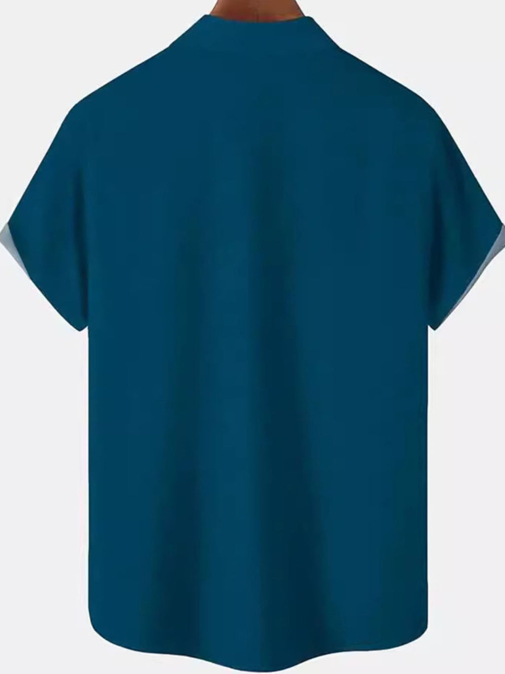 Men's Retro Color Block Vibe dark blue Shirt back