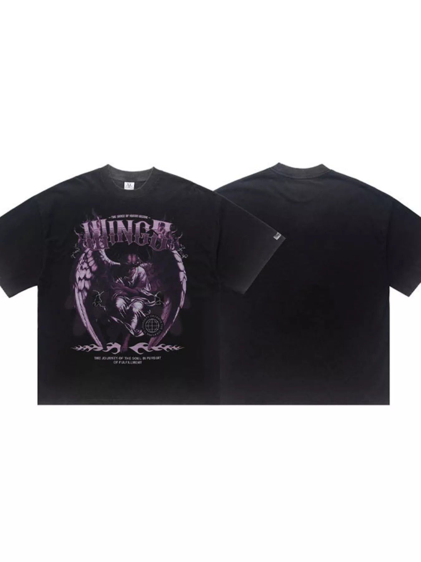 Fierceguy Unisex Streetwear Statement Graphic T-Shirt front and back view