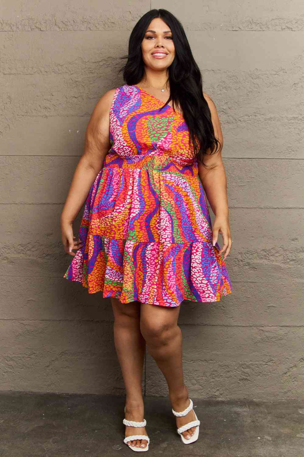Hailey & Co Fall Back Plus Size Mini Tiered Dress