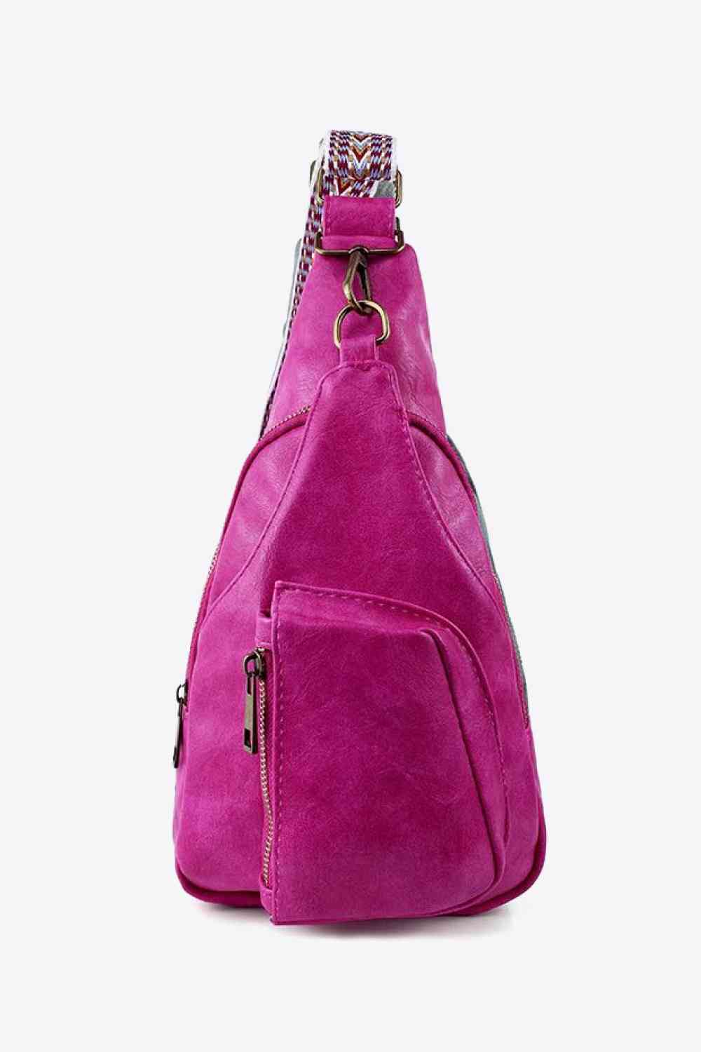 Magenta Convenient All The Feels Ladies PU Leather Sling Bag