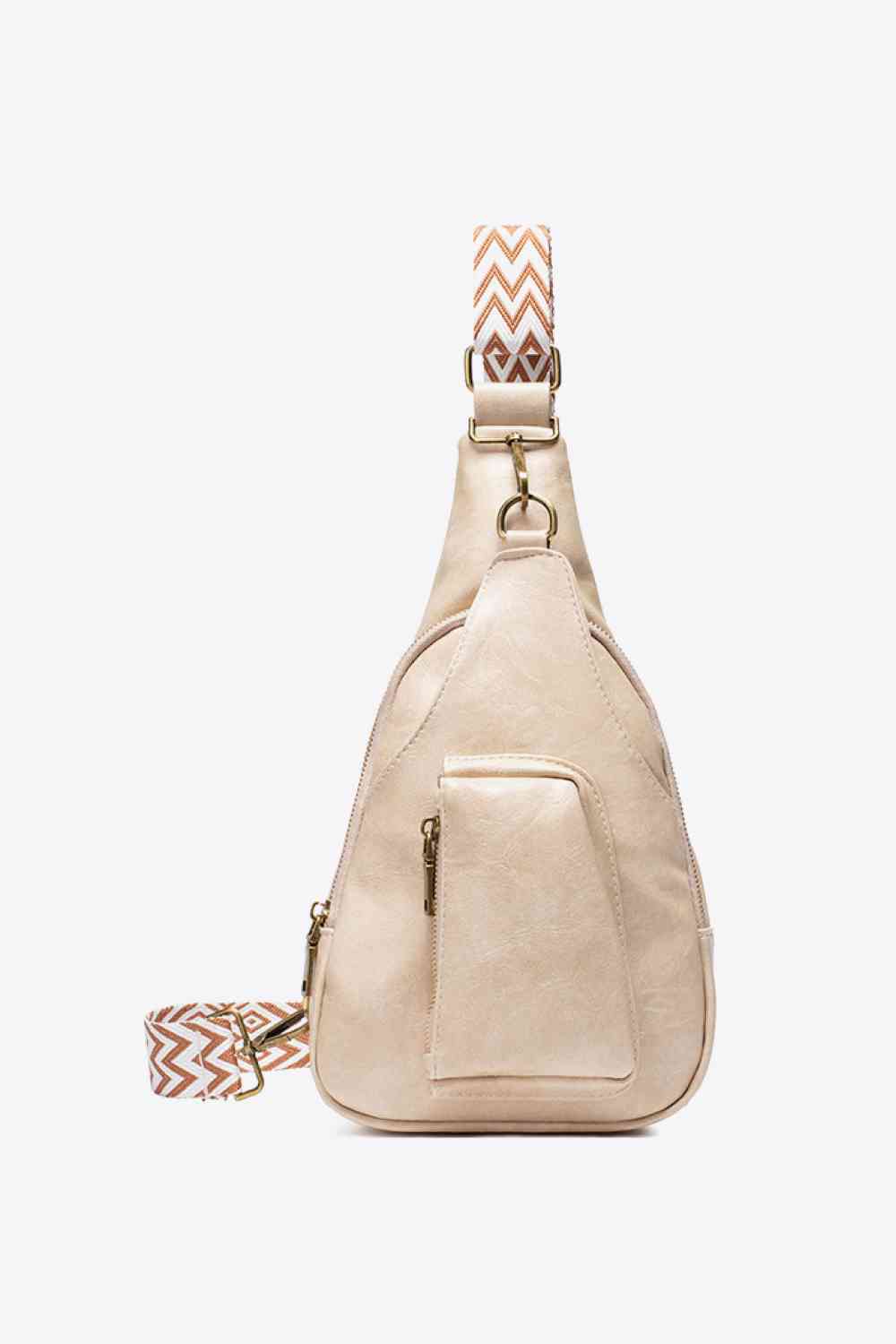 A Beige Convenient All The Feels Ladies PU Leather Sling Bag