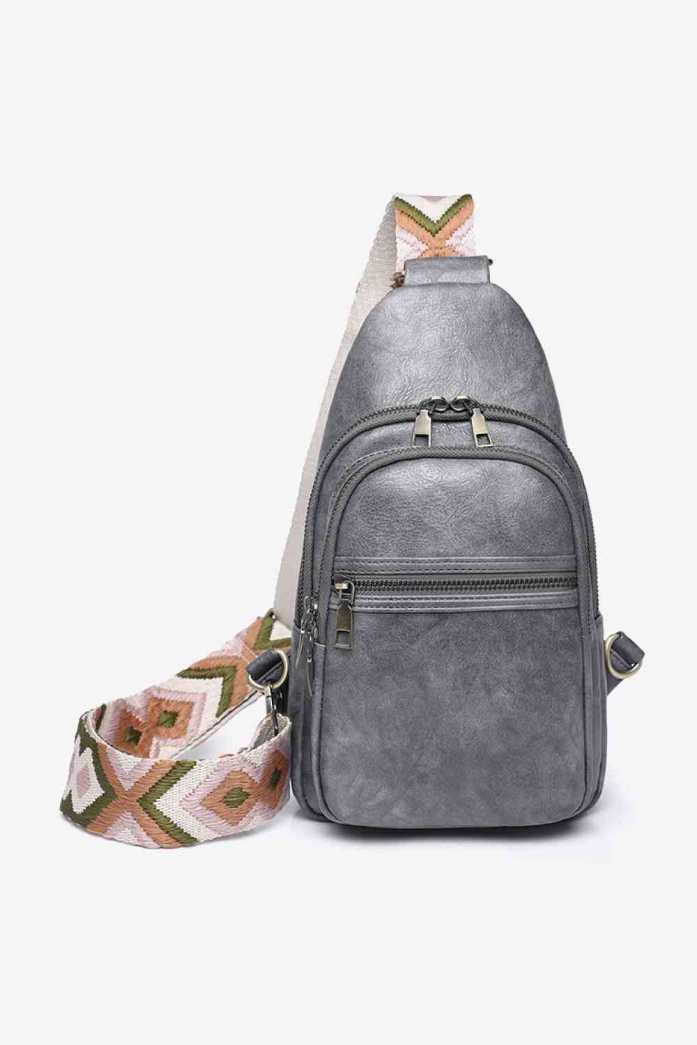 Mid Gray Women's Casual Adored It's Your Time PU Leather Sling Bag