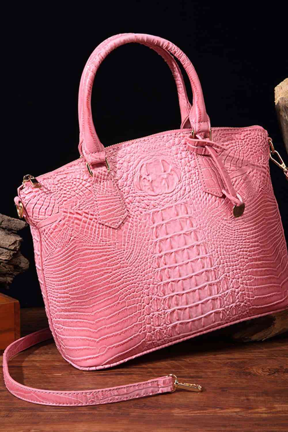 Women's Texture PU Leather Handbag