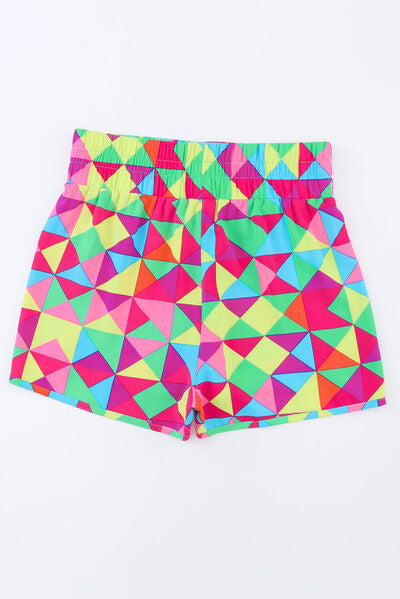 Women's Vibrant Multi-Color Active Elastic Waist Shorts