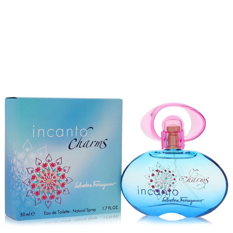 Incanto Charms by Salvatore Ferragamo Women's Toilette Spray let's your senses wander through a whimsical garden of delights, where fruity notes dance playfully with floral undertones. Embrace the allure of this dreamy fragrance as it unveils a symphony of captivating scents, leaving a trail of charm wherever you go.