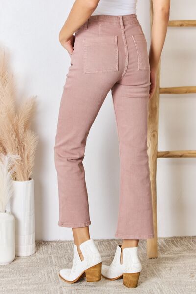 Back view of Ladies RISEN High Rise Ankle Flare Jeans