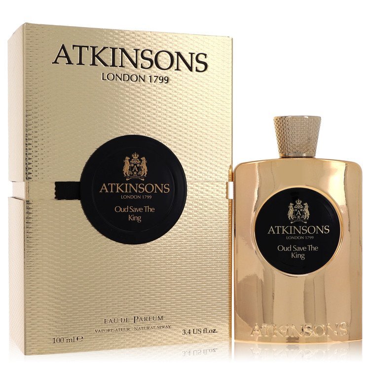 Experience the regal essence of Oud Save The King for Men by Atkinsons with the Eau De Parfum Spray 3.3 oz. Crafted for the modern gentleman, this fragrance combines the richness of oud with the invigorating freshness of citrus and spices. With its long-lasting and captivating aroma, this perfume is the perfect choice for any occasion. 