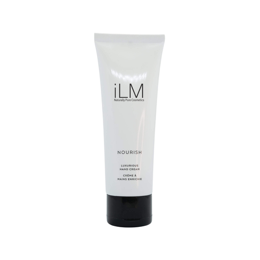 Pamper your hands with iLM Cosmetic Nourish Hand Cream, a luxurious blend of botanical oils to deeply hydrate and heal your skin. Our non-greasy formula enhanced with vitamins A, C, D, and E, improves texture, reduces signs of aging, and adds a delicate scent.
