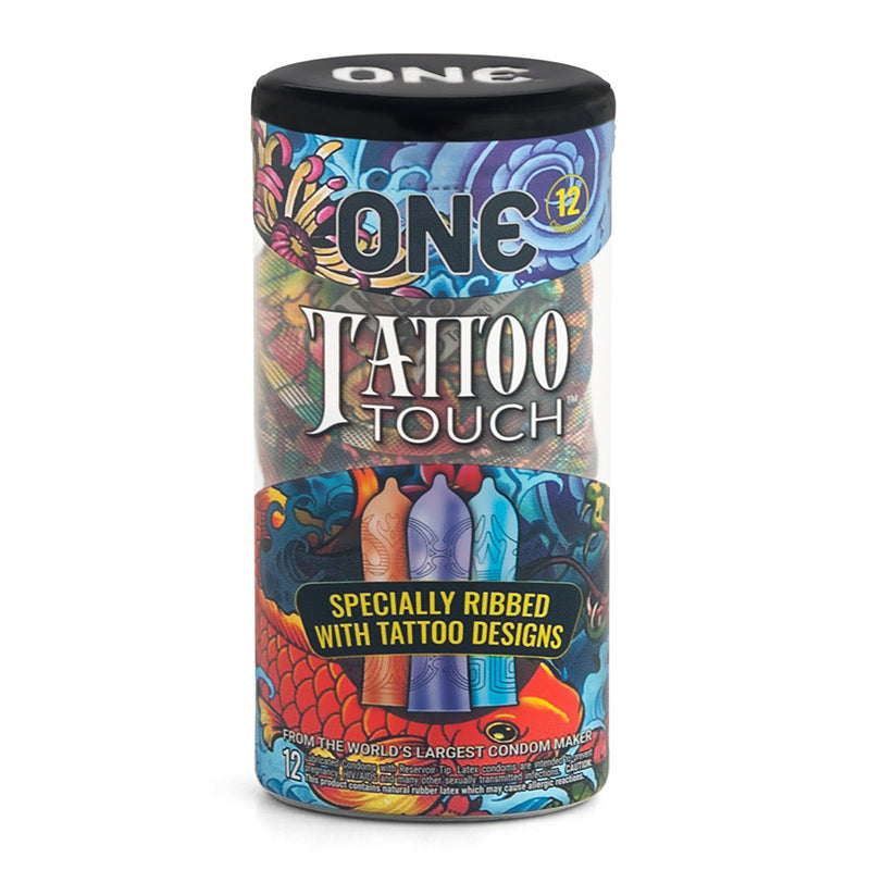 The ONE Tattoo Touch Condom 12pk gives you an opportunity to experience true pleasure without worrying about the risks. Each condom is made with tattoo inspired textures that will help you and your partner achieve maximum satisfaction and ultimate pleasure. Enjoy a safe and passionate experience with these award-winning condoms!