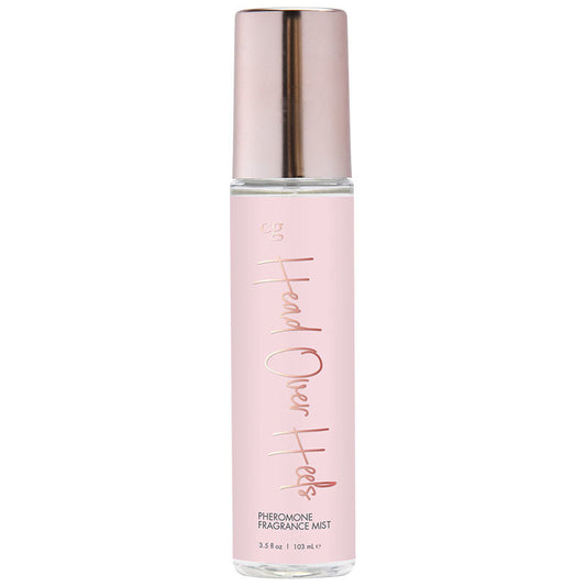 This CGC Women's Body Mist Head Over Heels is an irresistible concoction of sweet scents and pheromone-filled fragrance. Mandarin, lemon, and osmanthus top notes tantalize the senses, paired with a heart of apple and melon. A base of sandalwood, patchouli, and amber complete the scent for a seductive, lingering aroma.