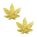 Neva Nude Pasty Weed Leaf Glit Spark Gld