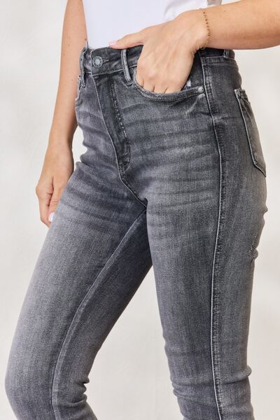 Women's Judy Blue Full Size Tummy Control Hem Skinny Jeans