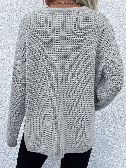 Women's Modern Notched Sweater