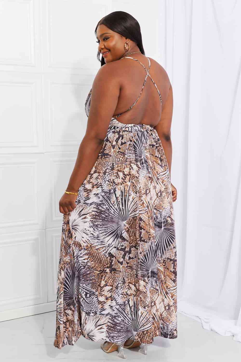 Classy Sweet Generis Full Size Printed Sleeveless Dress