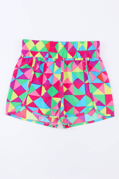 Women's Vibrant Multi-Color Active Elastic Waist Shorts