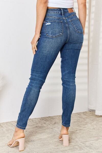 Judy Blue Women's High Waist Distressed Slim Jeans